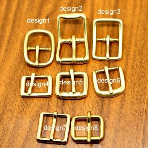 DIY leather craft women belt pin buckle 2.5cm inner width solid brass bag making accessories 5pcs/lot
