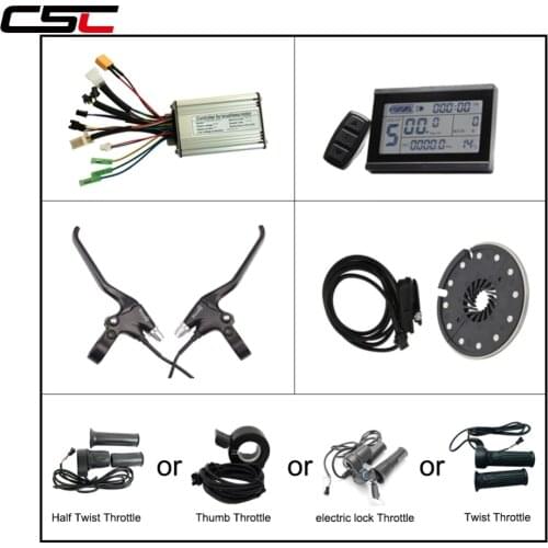 Electric bike Brushless 6 Mosfet Dual mode Controller+LCD3 Display+Power cut-off Brake lever+Throttle+12 Magnet PAS for Ebike