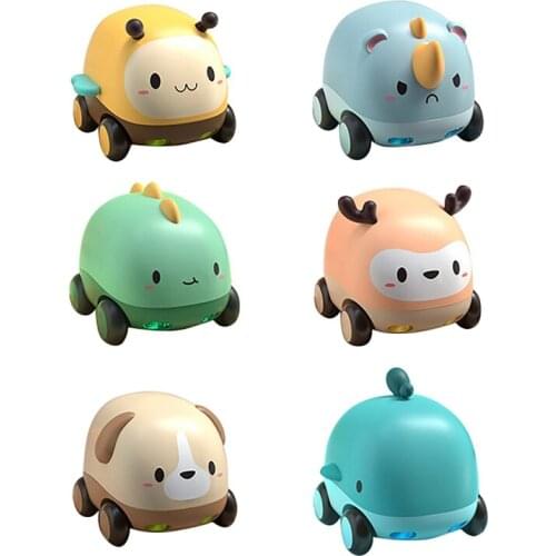 Friction Powered Cars Toys Pull Back Vehicles Baby Toy Cars with Lights and Music Great Educational Toy ​for Toddlers