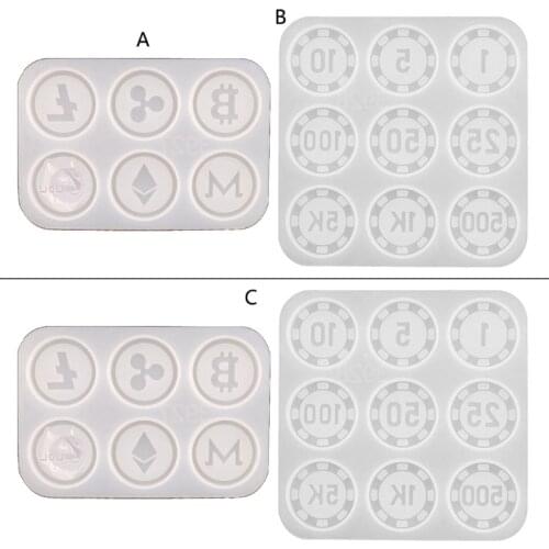 Game Currency Crystal Epoxy Resin Mold Collection Coins Silicone Mould DIY Crafts Jewelry Decorations Casting Tools