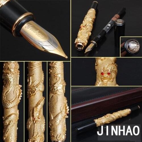 JINHAO Luxury Senior gifts Eastern Dragon Golden Dragon Fountain pens New office Business school writing pen