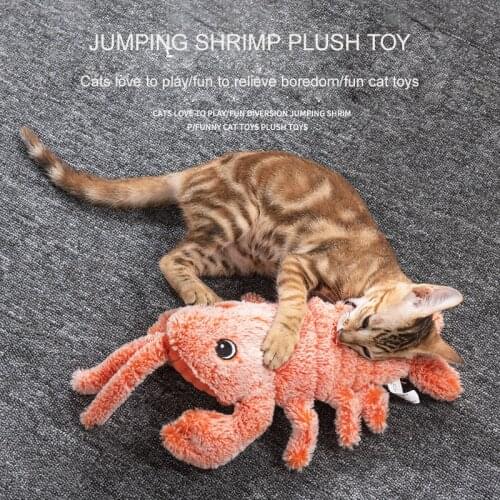 Lnteractive Flopping Lobster Electric Moving Fish Cat Toy Catnip Realistic Catnip Kicker Toys Pet Product For Cat Kitten Kitty