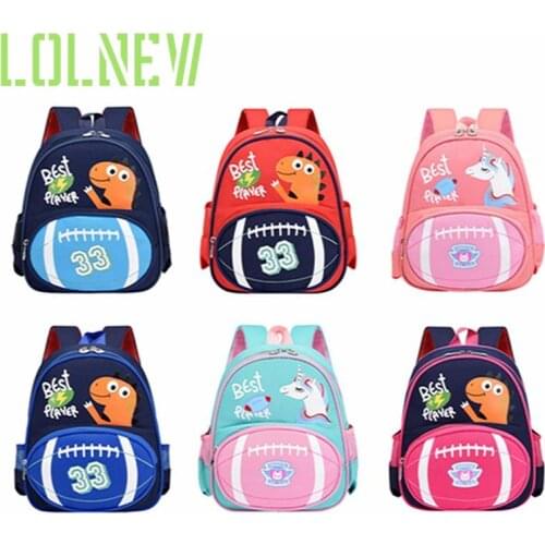 Cartoon Unicorn Football Kids School Bag Soft Cute Kindergarten Backpack Toddler Baby Bag Boy Girls Children Gift