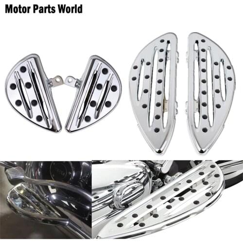 Motorcycle Driver Stretched Front Floorboard Chrome&Rear Passenger Foot Pegs Pedal For Harley Touring Electra Glide Sportster XL