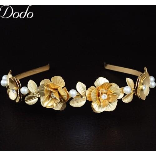 DODO New Classic Handmade Tiara for Bridal Headpiece Elegant Pageant Queen Flower Crowns Top Quality Hair Accessories HF61