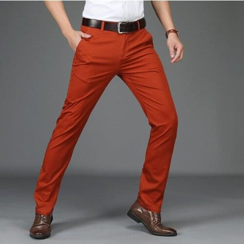 New Autumn Pants Men Casual Loose Mid-waist Straight Trousers Mens Pants Cotton Polyester Pantalon Homme Big Size 29-42