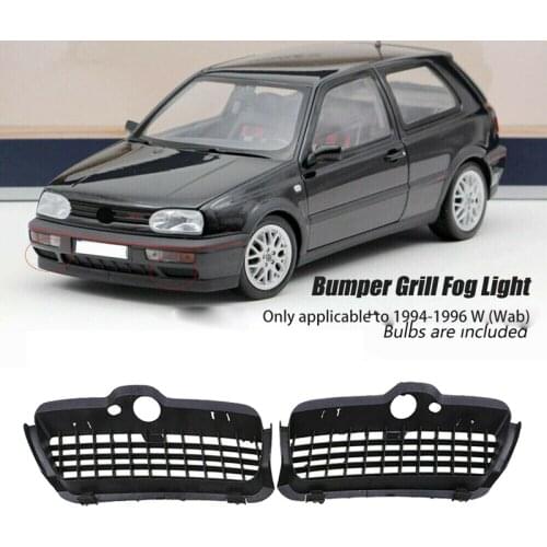 NEW-Car Front Bumper Fog Lights Grille Cover Fit for Golf MK3 Rabbit 1994 1995 1996 1H6853665A 1H6853666