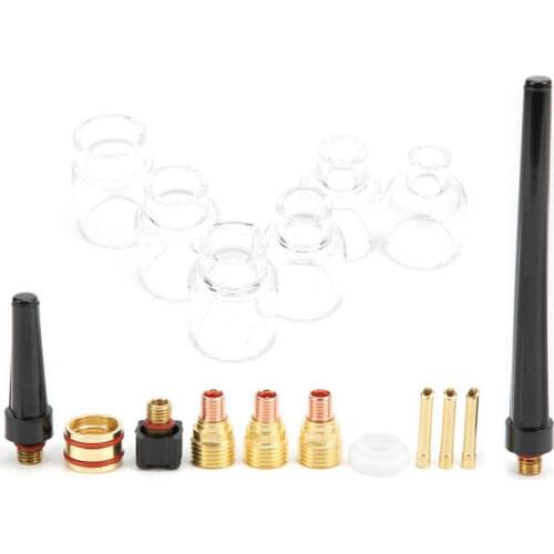 Soldering stations soldering tip Welding Torch Accessories Kit Glass Cup Nozzle Tungsten Clamp for WP9/20 Argon Welder