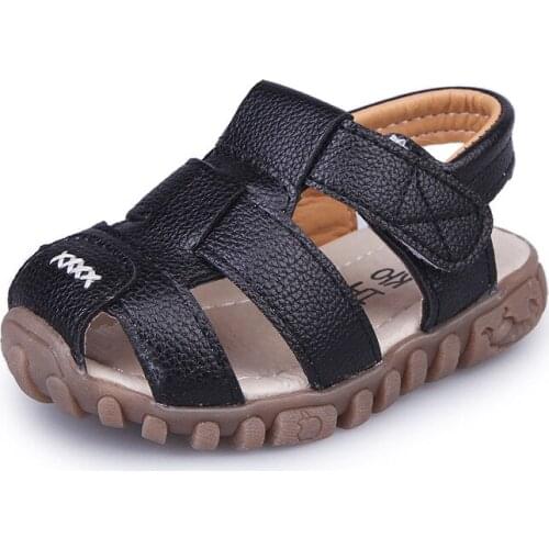 New Summer Baby Boys Shoes Kids Beach Sandals For Toddler Soft Non-slip Closed Toe Safty Shoes Children Outdoor Sports Sandals
