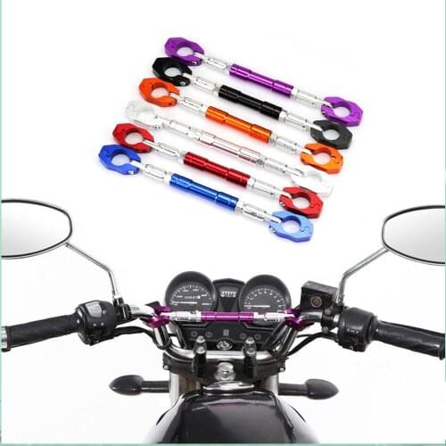 Alloy Aluminum Motorcycle 7/8" Handlebar Brace Adjustable Crossbar Modified Strengthen Handle Bar Clamp Balance Grips Beam Cross