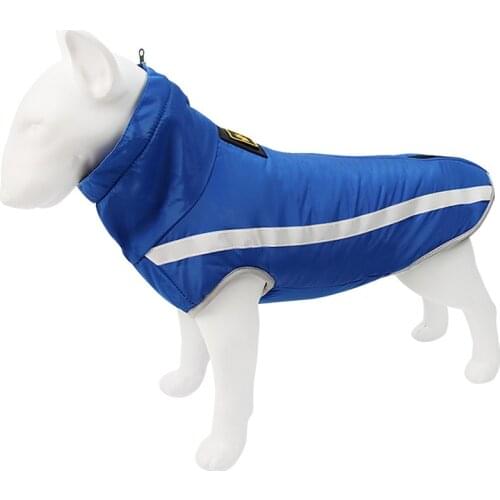 Autumn&Winter Dog Reflective Polar Fleece Clothes Thick Warm Jacket for Medium Large Big Dog OutDoor Waterproof Coat Pet Clothes
