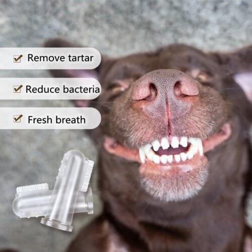 Care Dog Cat Cleaning Supplies Tooth Brush Soft Pet Finger Toothbrush Teddy Dog Brush Bad Breath Tartar Teeth Pet toothbrush