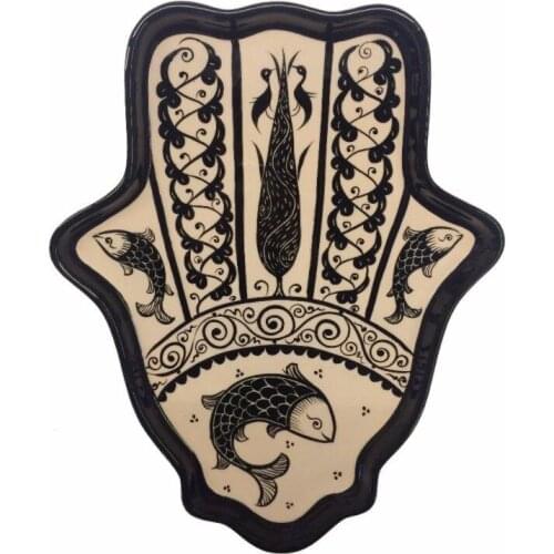 Tree Of Life Pattern, Fish Pattern, Hamsah Ceramic Tray, Home Decoration, Decorative Presentation Tray, Home Decor