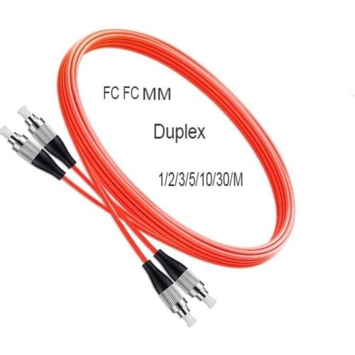 Fibre jumper 5PCS/lot FC/UPC-FC/UPC fiber optic patch cord 1M 2M 3M 5M Duplex Multimode cable FC-FC optical fibre jumper