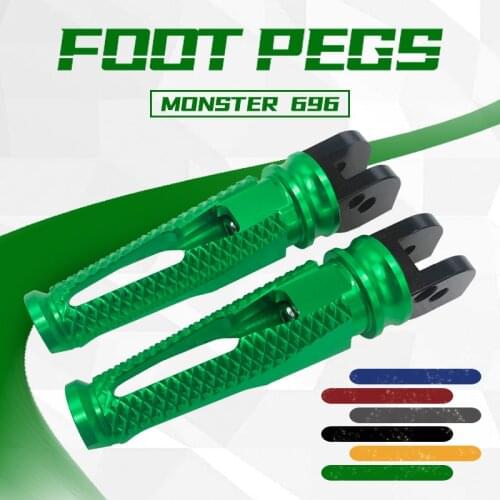 Motorcycle Rear Foot Pegs Pedals For DUCATI Monster 696 796 695 659 Dark 749 999 999S 999R Rear Passenger Footpegs Accessories
