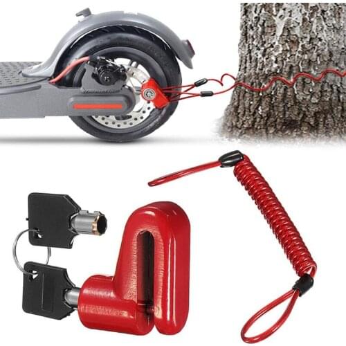 Disc Brake Lock Anti-Theft Steel Wire Wheel Lock Set for Xiaomi M365/PRO Electric Scooter Accessory Wheel Locker