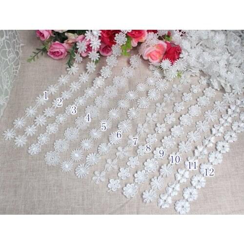 GLace 5M/Lot 12style DIY craft matertial lace water soluble lace wedding veil decorative small flower lace accessories TX647