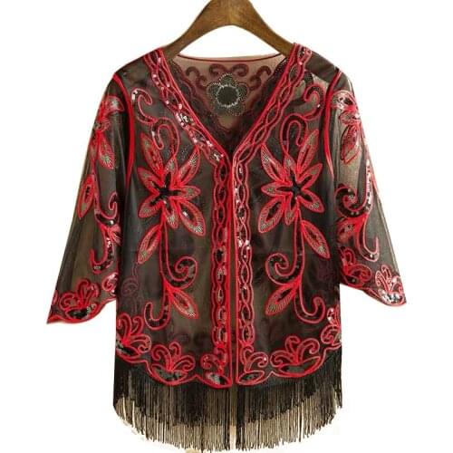 Womens 1920s Mesh Sequin Wedding Cape Evening Shawl Wrap Roaring Beaded Cape Fringed Tassel Gatsby Flapper Dress Accessories