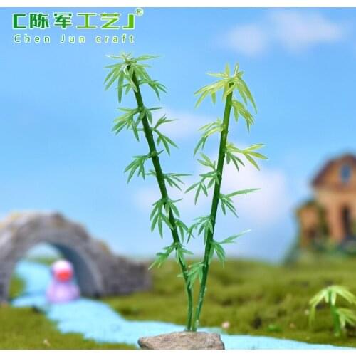 10Pcs 10cm/13cm/15cm Plastic Miniature Model Tree Landscape Bamboo Tree Sand Table Model Decor Accessories Toys for Panda