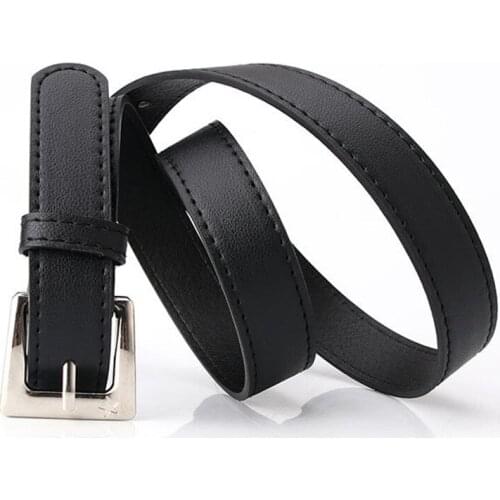 2021 Waistband 106cm*2.4cm PU Style Band Women Solid Belts Female Fashion Lady Girdle Square Buckle