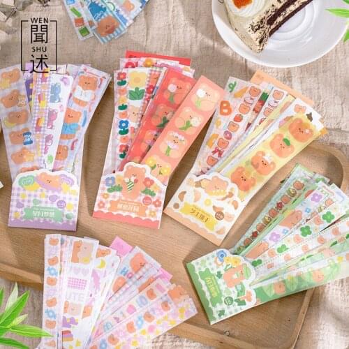 40pcs/Japan kawaii candy bear park decoration sticker aesthetics DIY diary bottle label mobile phone cute stationery sticker