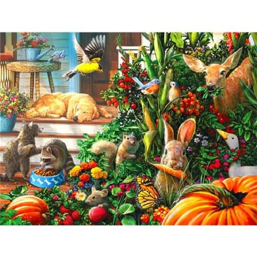 5D DIY Diamond Painting Dog Mosaic Zoo Full Square Round Diamond Embroidery Animal Home Decor Craft Kit