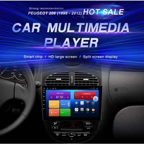 Android Car DVD For Peugeot 206 (1998 - 2012） Car Radio Multimedia Video Player Navigation GPS Android10.0 Double Din
