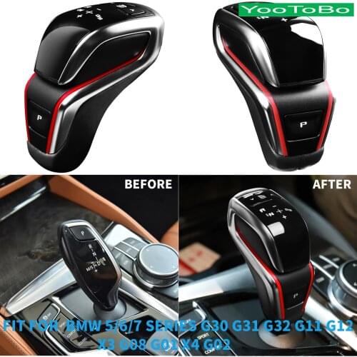 LHD RHD Carbon Fiber Car Gear Shift Shifter Knob Lever For BMW M Sport 5/6/7 Series G30 G31 G32 G11 G12 X3 G08 G01 X4 G02 2018