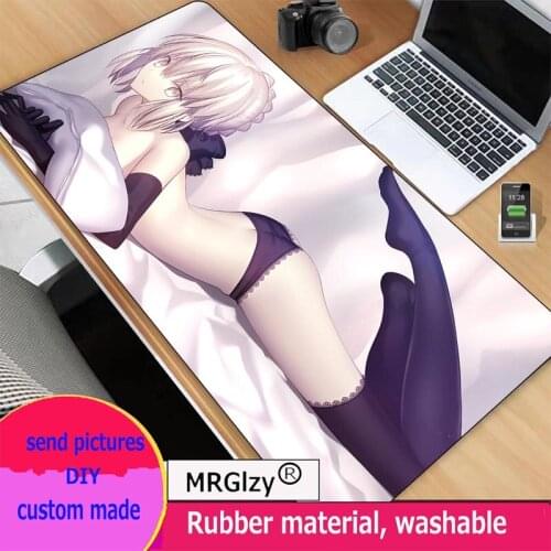 MRGLZY Sexy Anime Girl Big Mouse Pad Gaming Accessories Rubber Pad Office Computer Keyboard Desk Mat XXL Waterproof and non-slip
