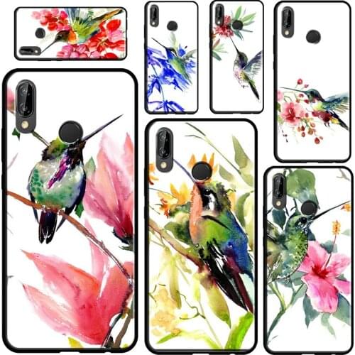 Hummingbird and Flowers For Huawei Nova 5T Mate 20 Lite P Smart 2019 2021 Case For Huawei P30 P40 Lite P10 P20 Pro