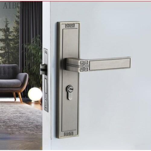 Zinc Alloy Green Ancient Locks, Household European-style Indoor Door Locks, Door and Bedroom Handle Locks