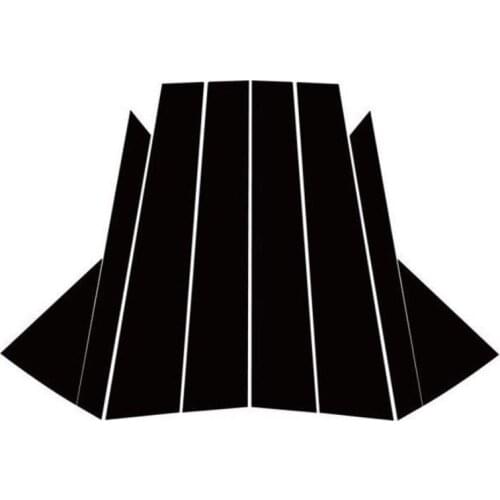 Door B C Pillar Mirror Plate Molding Trim Black New Fits For Hyundai Tucson 2016-2018 Exterior Parts Chromium Styling