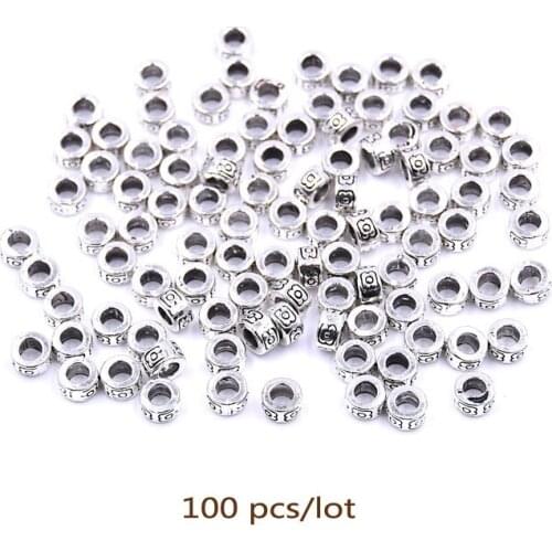 KANGKANG wholesale price 100 Pcs/lot zinc alloy pave spacers circle trend Jewelry Accessories DIY Bracelets making