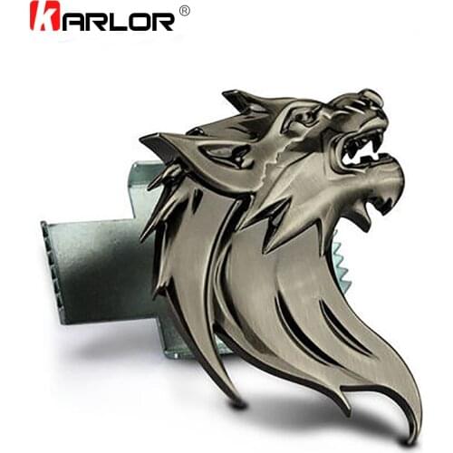 Wolf Head Ho 100% 3D Metal Auto Ho Car Grill Badge Logo Totem Grille Emblem Sticker DIY Gun /Silver /Bronze 3 Colors Car-Styling