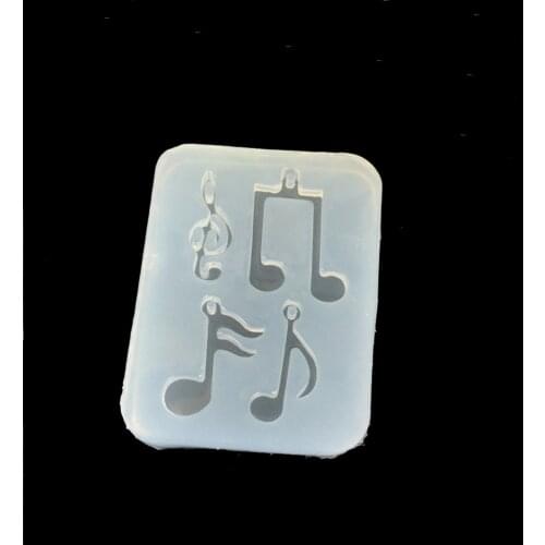 Music Note UV Resin Jewelry Liquid Silicone Mold Resin Molds For DIY Intersperse Decorate jewelry pendant Making Molds