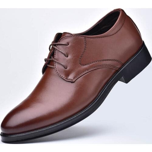 Mens new low-cut lace-up all-match fashionable high-quality Oxford shoes business spring autumn breathable dress trend shoes