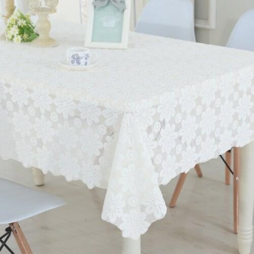 RAYUAN Embroidered Foral Cutwork Tablecloths Rectangular Table Cover Table Cloth Wedding Party Home Decor Multi Size