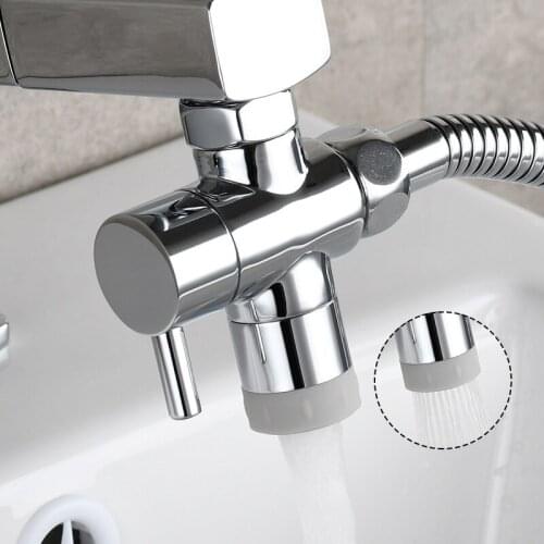 Basin faucet, one in and two out, dual-function faucet, spray gun, shower, one-point two-switching switch valve
