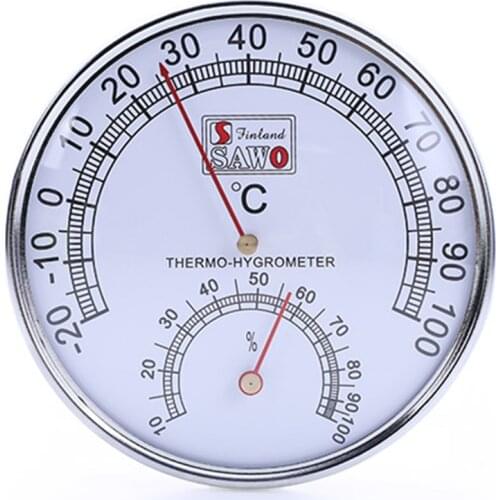 Sauna Thermometer Stainless Steel Case Steam Sauna Room Thermometers Hygrometer Bath And Sauna Indoor Outdoor Used
