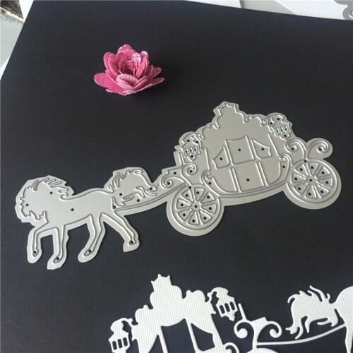 Wedding Carriage scrapbook cutting DIY greeting card making stencils SM990035