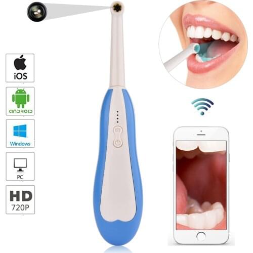 WiFi Intraoral Camera Endoscope Wireless Oral Camera Video Inspection 360 Rotation LED Teeth Whitening Tool Waterproof
