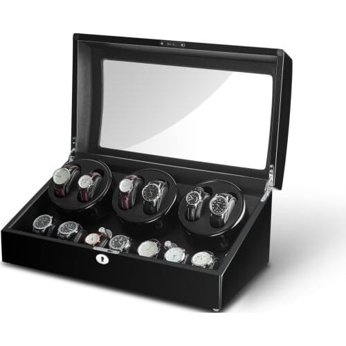 10 MODES 6+7 Watch Winder for Automatic Watches New Version Wooden Watch Accessories Box Watches Storage Collector with/LED