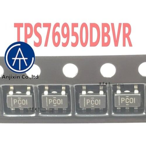 10pcs 100% orginal new real stock Low dropout voltage regulator TPS76950DBVR TPS76950 silk screen PCOI SOT23-5