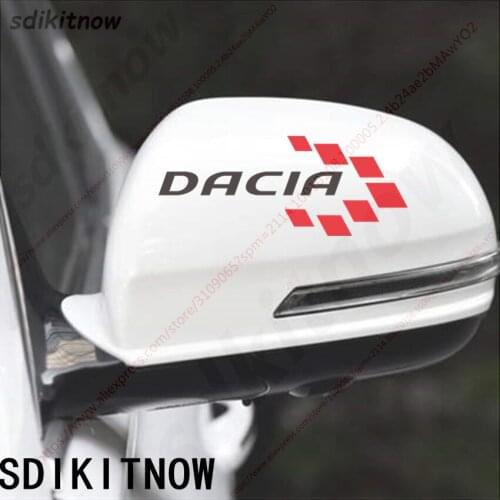 2pcs 6x15cm Car Rearview Mirror Sports Sticker Auto Decal New Fashion For Renault dacia Logan duster accessories decoration
