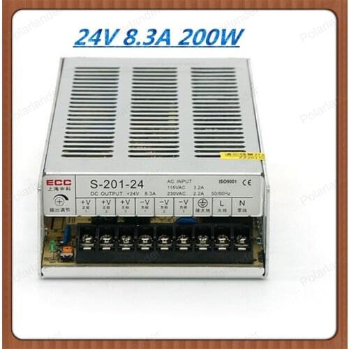 2016 new free shipping AC to DC 24V 8.5A 200W Single Output Switching power supply for LED Strip light