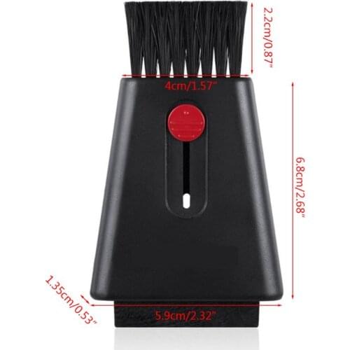 68UB Computer Keypad Cleaner Screen Clean Bursh Push-pull for LP Vinyl Player Record