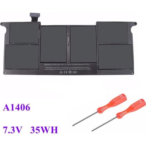 A1406 Laptop Battery for Apple MacBook Air 11" A1370 Mid 2011 A1465 2012 Version 020-7377-A 7.3V 35WH/4680mAh