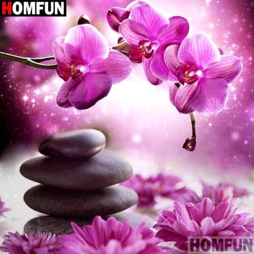 Homfun Full Square/Round Drill 5D DIY Diamond Painting "Stone flower" 3D Embroidery Cross Stitch Home Decor Gift A10788