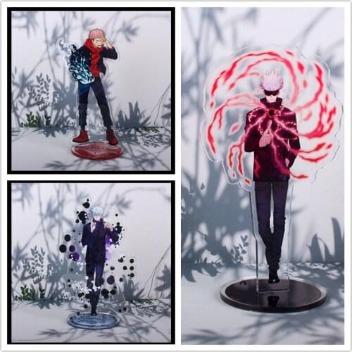 Anime Jujutsu Kaisen Cosplay Acrylic Figure Stand Model Plate Desk Decor Satoru Cosplay Xmas Gift Prop