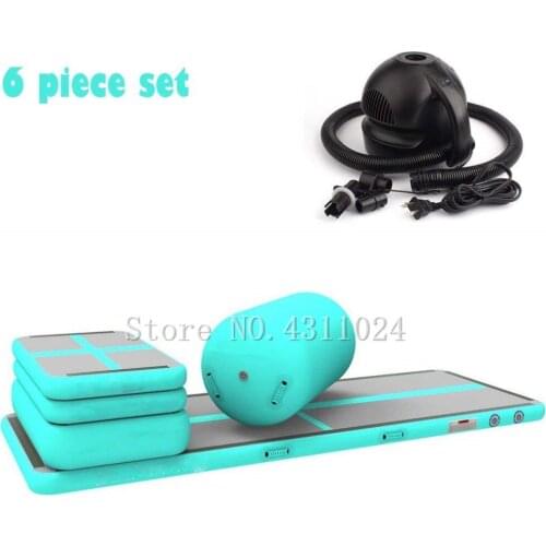 Free Shipping Door To Door Inflatable Air Track a set Air Tumbling Mat of home edition with One pump